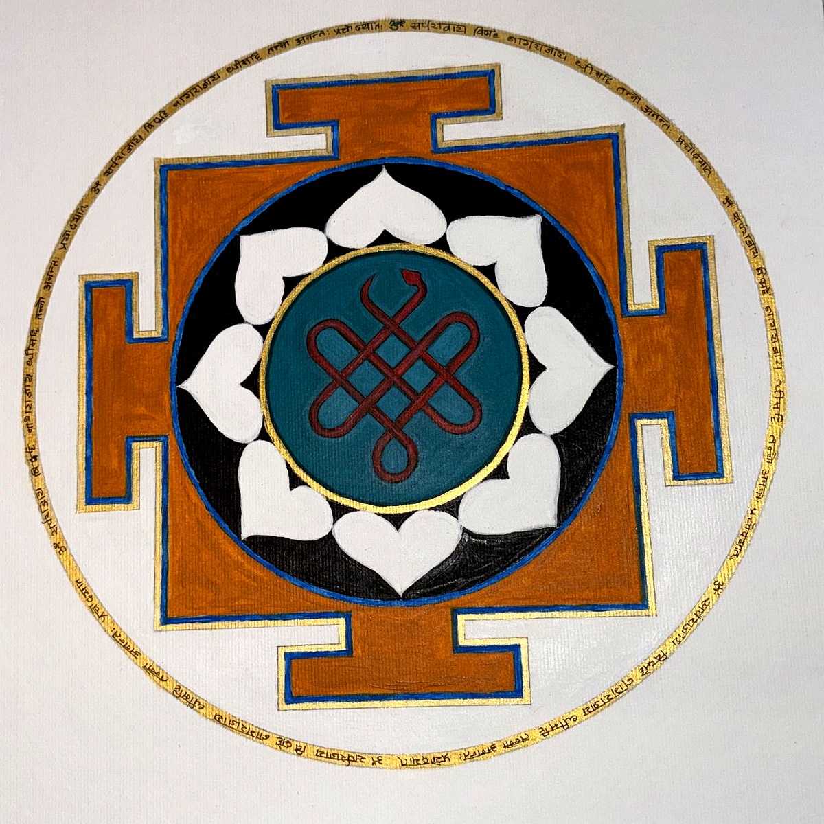 Saraswati Yantra original artwork by Namita Pal — Bindutatva
